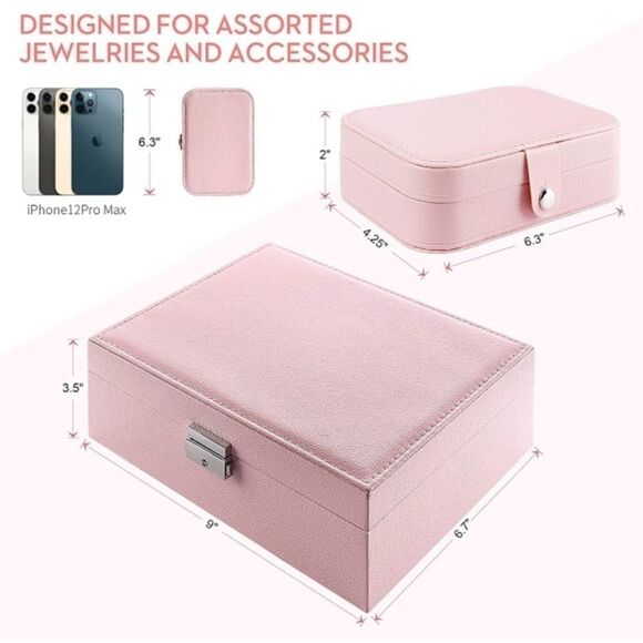 Girls Set of Two Leather Jewelry Box Organizers - Picture 3 of 11